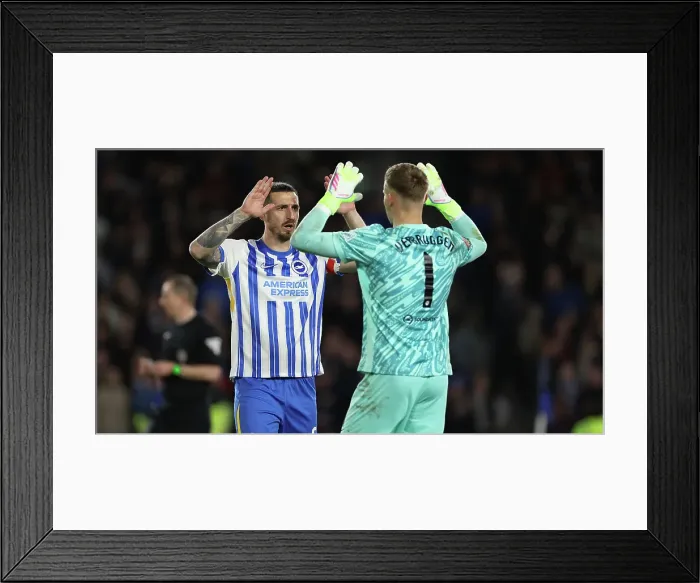Framed Print : Brighton and Hove Albion v Nottingham Forest FA Cup quarter final 29MAR25