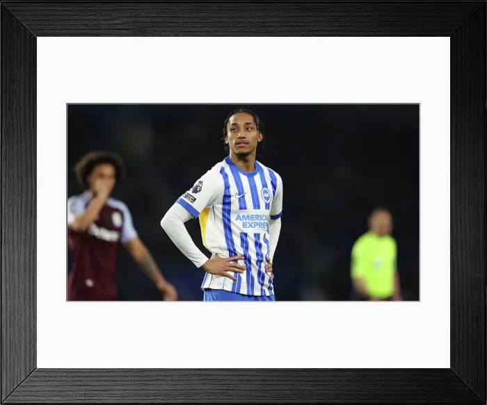 Framed Print : Brighton and Hove Albion v Aston Villa Premier League 02APR25 Framed Print : Brighton and Hove Albion v Aston Villa Premier League 02APR25