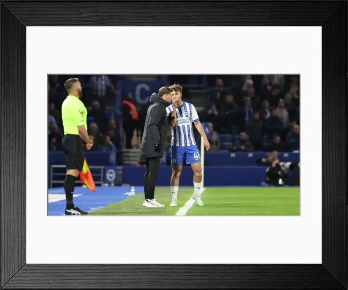 Framed Print : Brighton and Hove Albion v Aston Villa Premier League 02APR25 Framed Print : Brighton and Hove Albion v Aston Villa Premier League 02APR25