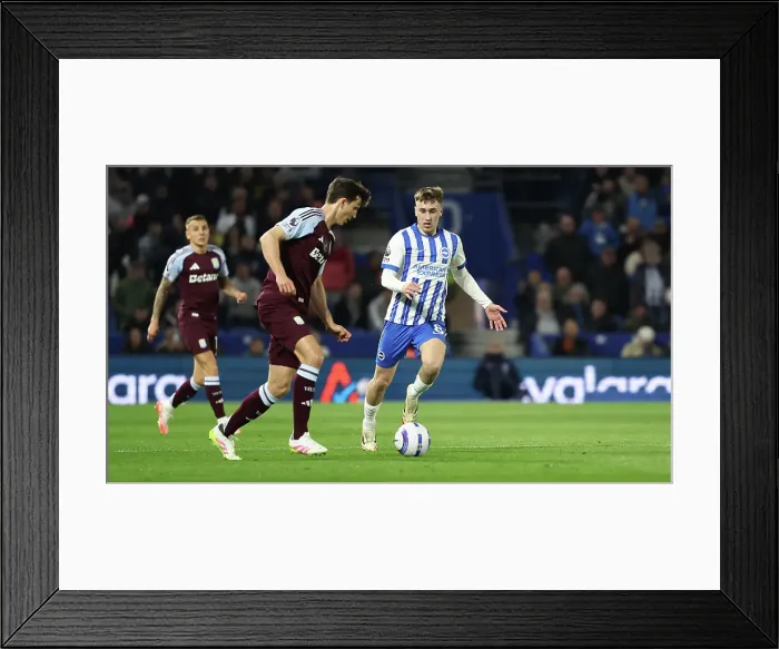 Framed Print : Brighton and Hove Albion v Aston Villa Premier League 02APR25 Framed Print : Brighton and Hove Albion v Aston Villa Premier League 02APR25