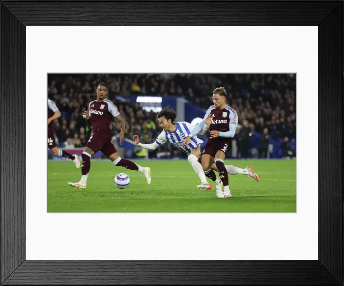 Framed Print : Brighton and Hove Albion v Aston Villa Premier League 02APR25