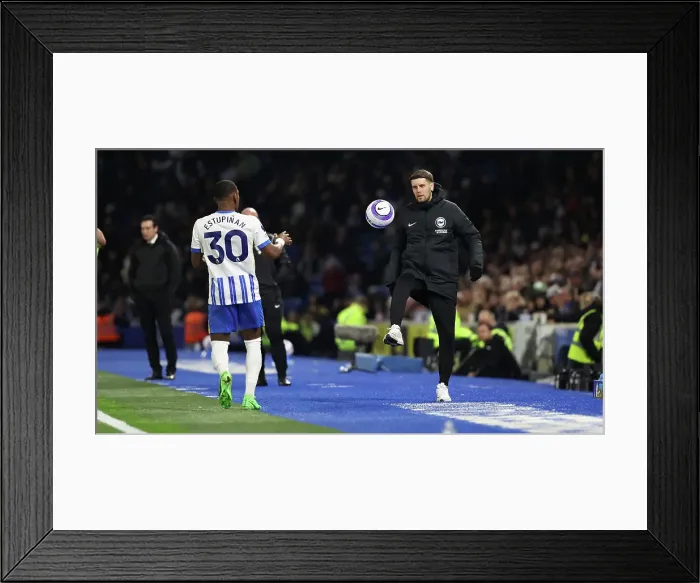 Framed Print : Brighton and Hove Albion v Aston Villa Premier League 02APR25 Framed Print : Brighton and Hove Albion v Aston Villa Premier League 02APR25