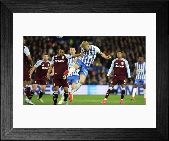 Framed Print : Brighton and Hove Albion v Aston Villa Premier League 02APR25