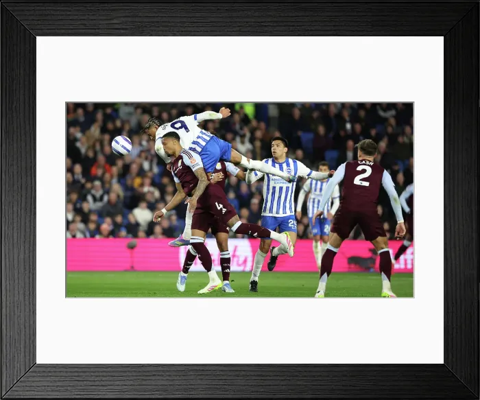 Framed Print : Brighton and Hove Albion v Aston Villa Premier League 02APR25