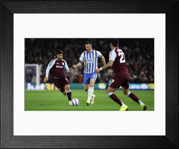 Framed Print : Brighton and Hove Albion v Aston Villa Premier League 02APR25 Framed Print : Brighton and Hove Albion v Aston Villa Premier League 02APR25