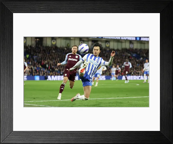 Framed Print : Brighton and Hove Albion v Aston Villa Premier League 02APR25 Framed Print : Brighton and Hove Albion v Aston Villa Premier League 02APR25