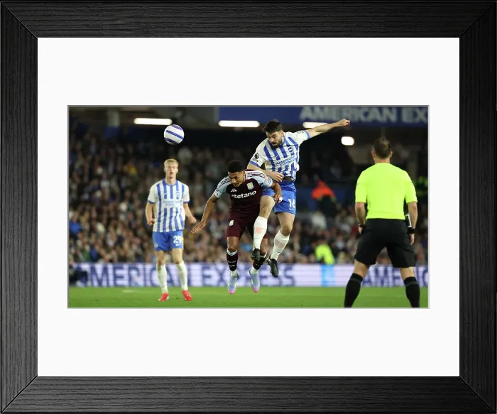 Framed Print : Brighton and Hove Albion v Aston Villa Premier League 02APR25 Framed Print : Brighton and Hove Albion v Aston Villa Premier League 02APR25