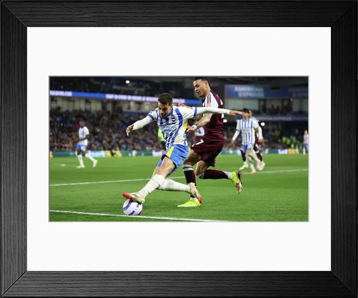 Framed Print : Brighton and Hove Albion v Aston Villa Premier League 02APR25 Framed Print : Brighton and Hove Albion v Aston Villa Premier League 02APR25