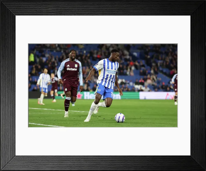 Framed Print : Brighton and Hove Albion v Aston Villa Premier League 02APR25 Framed Print : Brighton and Hove Albion v Aston Villa Premier League 02APR25