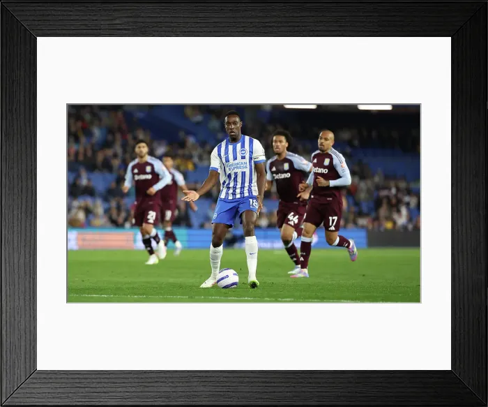 Framed Print : Brighton and Hove Albion v Aston Villa Premier League 02APR25 Framed Print : Brighton and Hove Albion v Aston Villa Premier League 02APR25