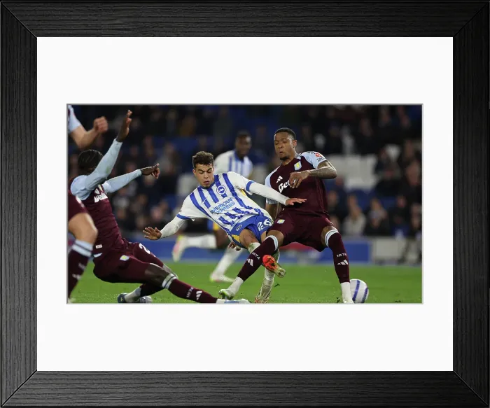 Framed Print : Brighton and Hove Albion v Aston Villa Premier League 02APR25