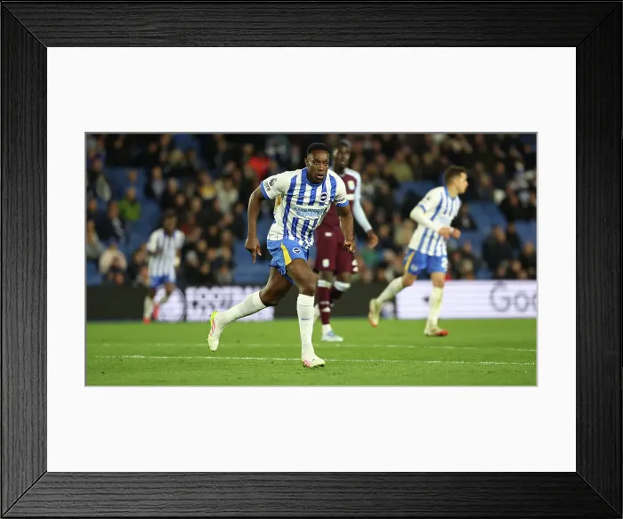 Framed Print : Brighton and Hove Albion v Aston Villa Premier League 02APR25 Framed Print : Brighton and Hove Albion v Aston Villa Premier League 02APR25