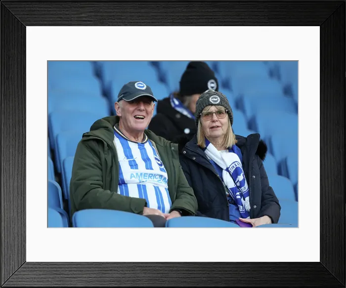 Framed Print : Brighton and Hove Albion v Aston Villa Premier League 02APR25 Framed Print : Brighton and Hove Albion v Aston Villa Premier League 02APR25
