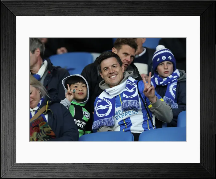 Framed Print : Brighton and Hove Albion v Aston Villa Premier League 02APR25 Framed Print : Brighton and Hove Albion v Aston Villa Premier League 02APR25