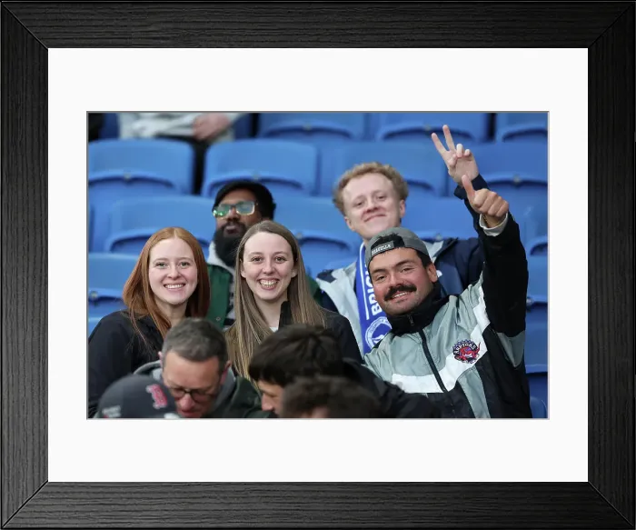 Framed Print : Brighton and Hove Albion v Aston Villa Premier League 02APR25 Framed Print : Brighton and Hove Albion v Aston Villa Premier League 02APR25