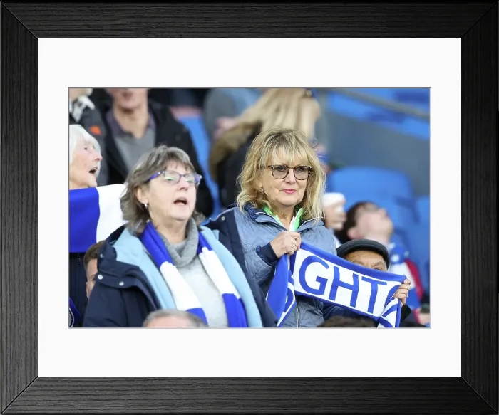 Framed Print : Brighton and Hove Albion v Aston Villa Premier League 02APR25 Framed Print : Brighton and Hove Albion v Aston Villa Premier League 02APR25