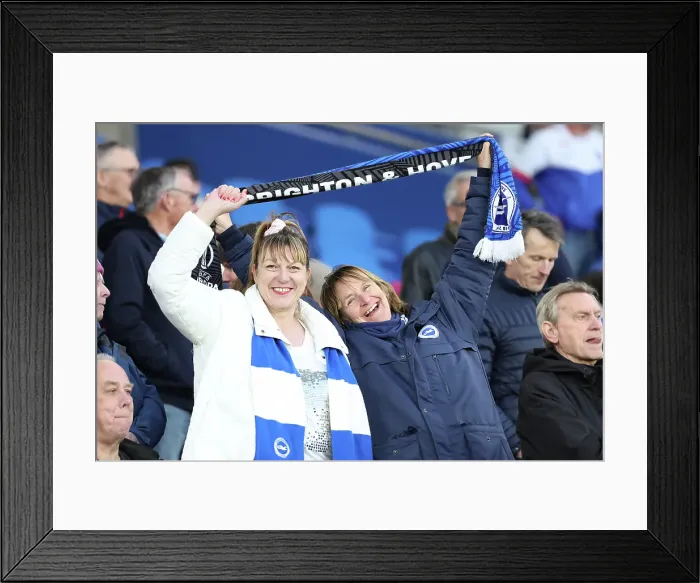 Framed Print : Brighton and Hove Albion v Aston Villa Premier League 02APR25 Framed Print : Brighton and Hove Albion v Aston Villa Premier League 02APR25