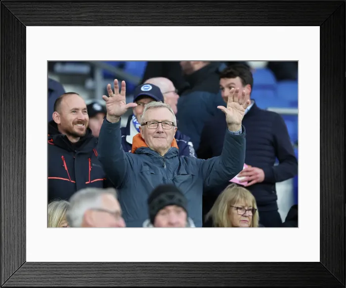 Framed Print : Brighton and Hove Albion v Aston Villa Premier League 02APR25 Framed Print : Brighton and Hove Albion v Aston Villa Premier League 02APR25