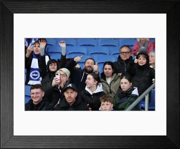 Framed Print : Brighton and Hove Albion v Aston Villa Premier League 02APR25