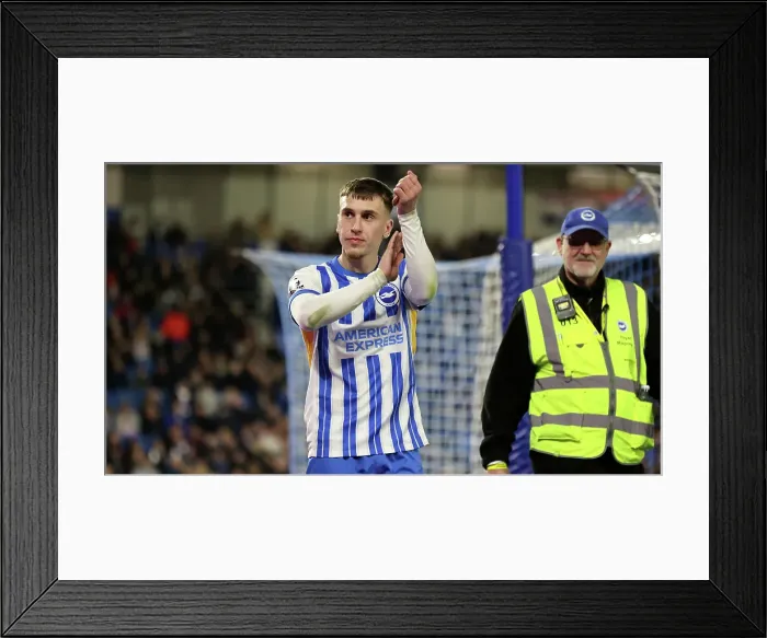 Framed Print : Brighton and Hove Albion v Aston Villa Premier League 02APR25 Framed Print : Brighton and Hove Albion v Aston Villa Premier League 02APR25