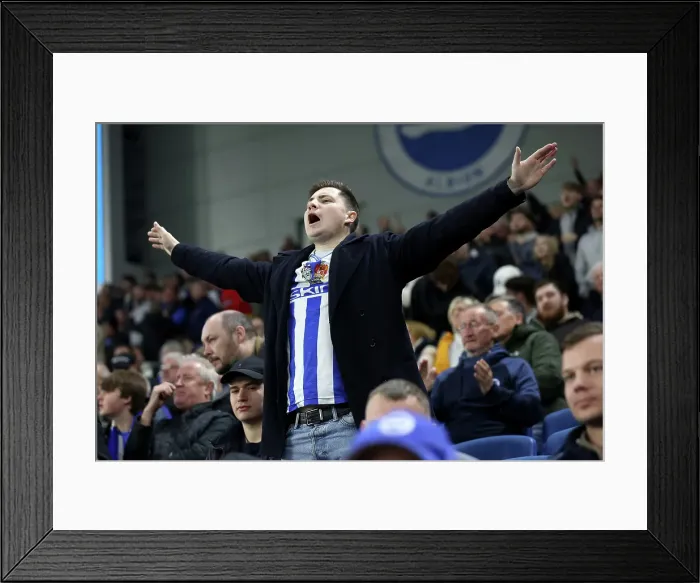 Framed Print : Brighton and Hove Albion v Aston Villa Premier League 02APR25 Framed Print : Brighton and Hove Albion v Aston Villa Premier League 02APR25