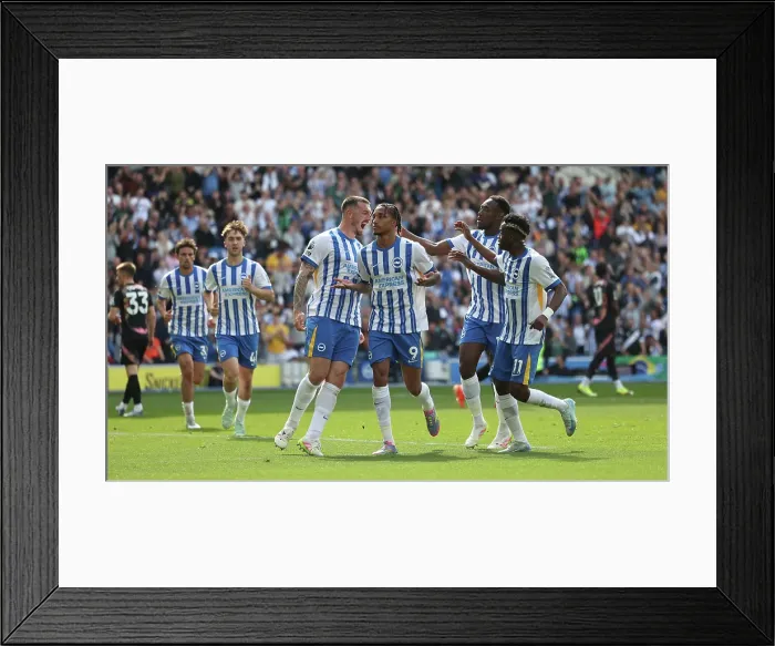 Framed Print : Brighton and Hove Albion v Leicester City Premier League 12APR25 Framed Print : Brighton and Hove Albion v Leicester City Premier League 12APR25