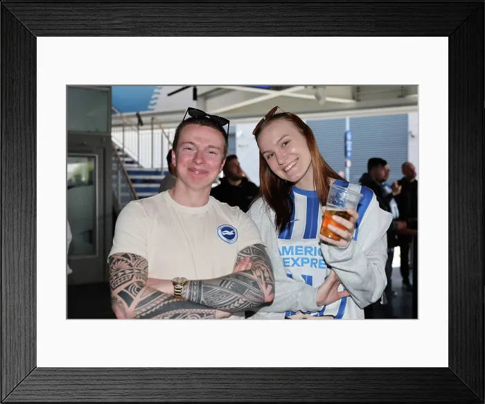 Framed Print : Brighton and Hove Albion v Leicester City Premier League 12APR25 Framed Print : Brighton and Hove Albion v Leicester City Premier League 12APR25