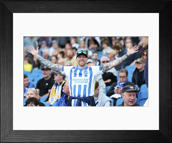 Framed Print : Brighton and Hove Albion v Leicester City Premier League 12APR25 Framed Print : Brighton and Hove Albion v Leicester City Premier League 12APR25