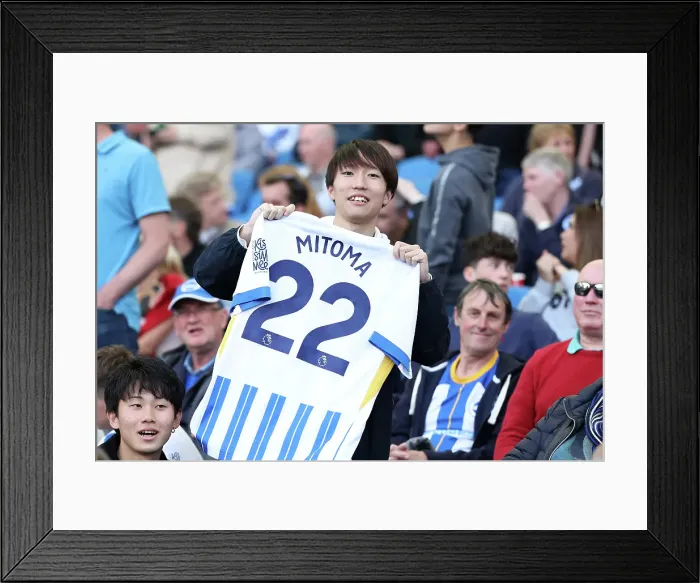 Framed Print : Brighton and Hove Albion v Leicester City Premier League 12APR25 Framed Print : Brighton and Hove Albion v Leicester City Premier League 12APR25