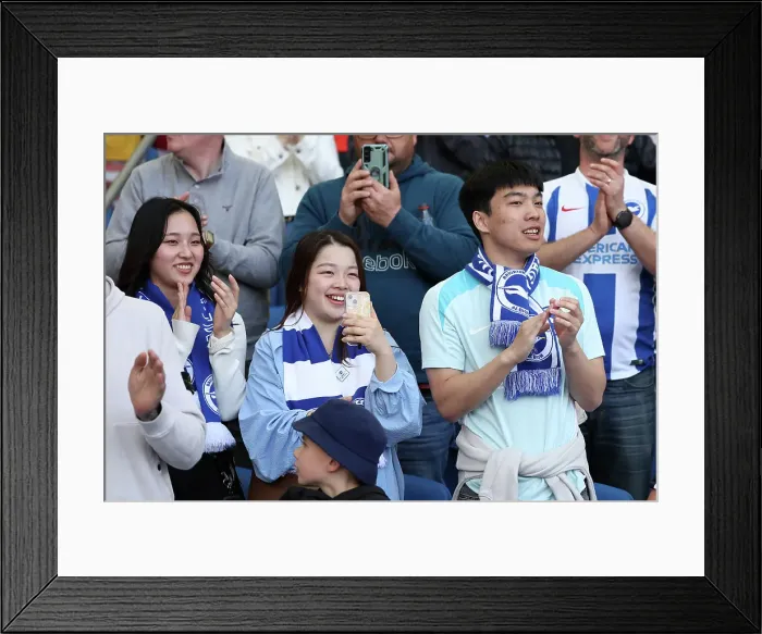 Framed Print : Brighton and Hove Albion v Leicester City Premier League 12APR25 Framed Print : Brighton and Hove Albion v Leicester City Premier League 12APR25