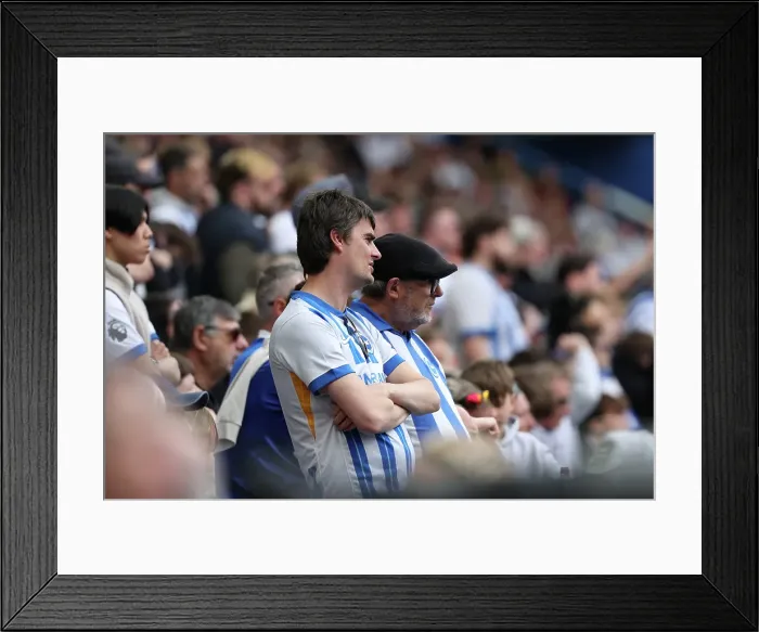 Framed Print : Brighton and Hove Albion v Leicester City Premier League 12APR25 Framed Print : Brighton and Hove Albion v Leicester City Premier League 12APR25
