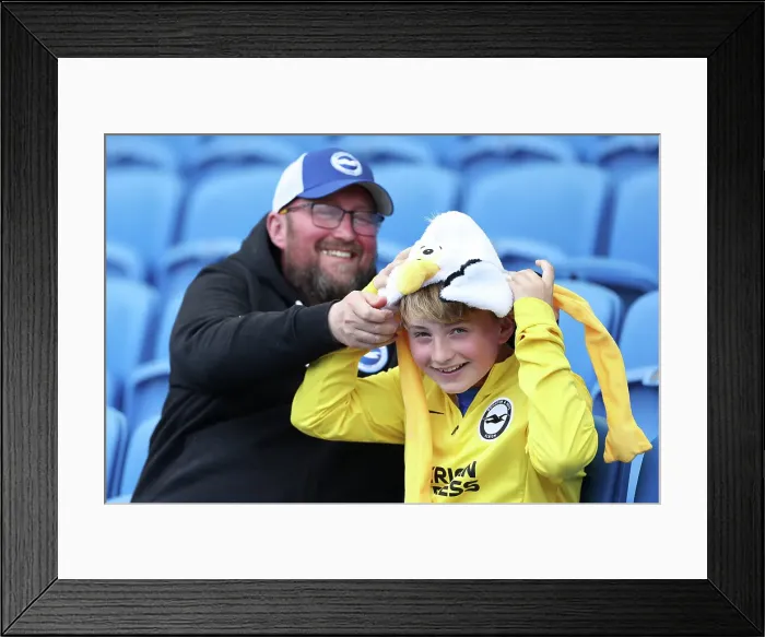Framed Print : Brighton and Hove Albion v Leicester City Premier League 12APR25 Framed Print : Brighton and Hove Albion v Leicester City Premier League 12APR25