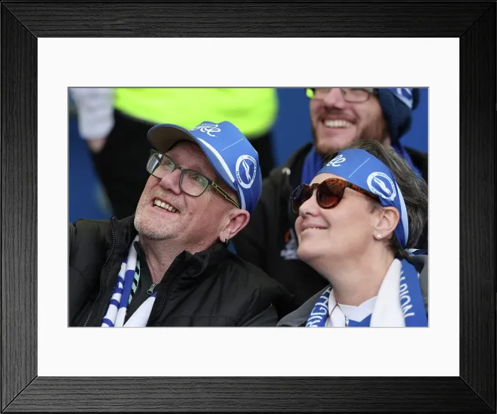 Framed Print : Brighton and Hove Albion v Leicester City Premier League 12APR25 Framed Print : Brighton and Hove Albion v Leicester City Premier League 12APR25