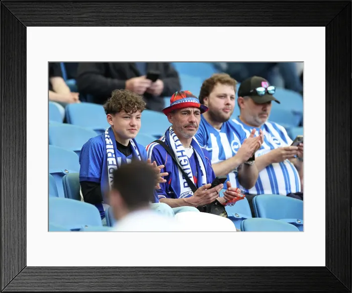 Framed Print : Brighton and Hove Albion v Leicester City Premier League 12APR25 Framed Print : Brighton and Hove Albion v Leicester City Premier League 12APR25