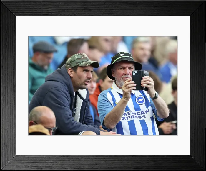 Framed Print : Brighton and Hove Albion v Leicester City Premier League 12APR25 Framed Print : Brighton and Hove Albion v Leicester City Premier League 12APR25