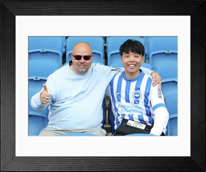 Framed Print : Brighton and Hove Albion v Leicester City Premier League 12APR25 Framed Print : Brighton and Hove Albion v Leicester City Premier League 12APR25