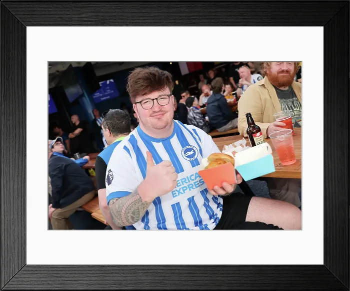Framed Print : Brighton and Hove Albion v Leicester City Premier League 12APR25 Framed Print : Brighton and Hove Albion v Leicester City Premier League 12APR25