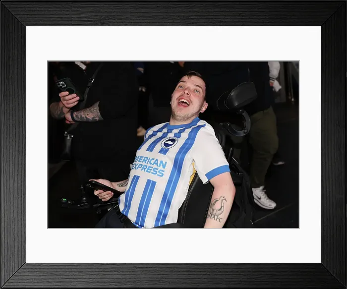 Framed Print : Brighton and Hove Albion v Leicester City Premier League 12APR25 Framed Print : Brighton and Hove Albion v Leicester City Premier League 12APR25