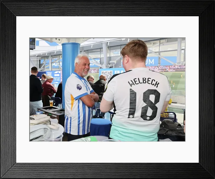 Framed Print : Brighton and Hove Albion v Leicester City Premier League 12APR25 Framed Print : Brighton and Hove Albion v Leicester City Premier League 12APR25