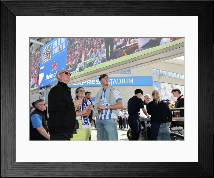 Framed Print : Brighton and Hove Albion v Leicester City Premier League 12APR25 Framed Print : Brighton and Hove Albion v Leicester City Premier League 12APR25