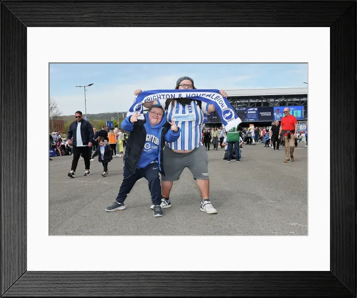 Framed Print : Brighton and Hove Albion v Leicester City Premier League 12APR25 Framed Print : Brighton and Hove Albion v Leicester City Premier League 12APR25