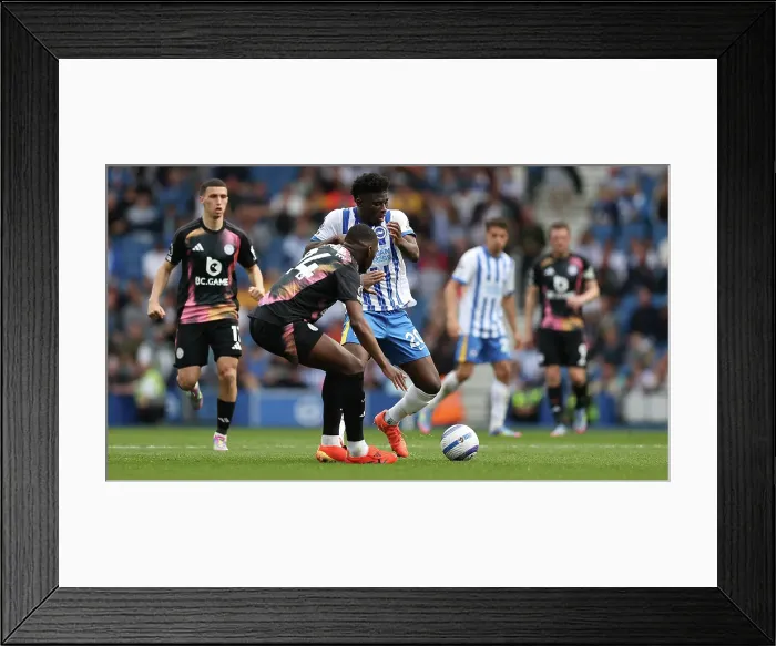 Framed Print : Brighton and Hove Albion v Leicester City Premier League 12APR25