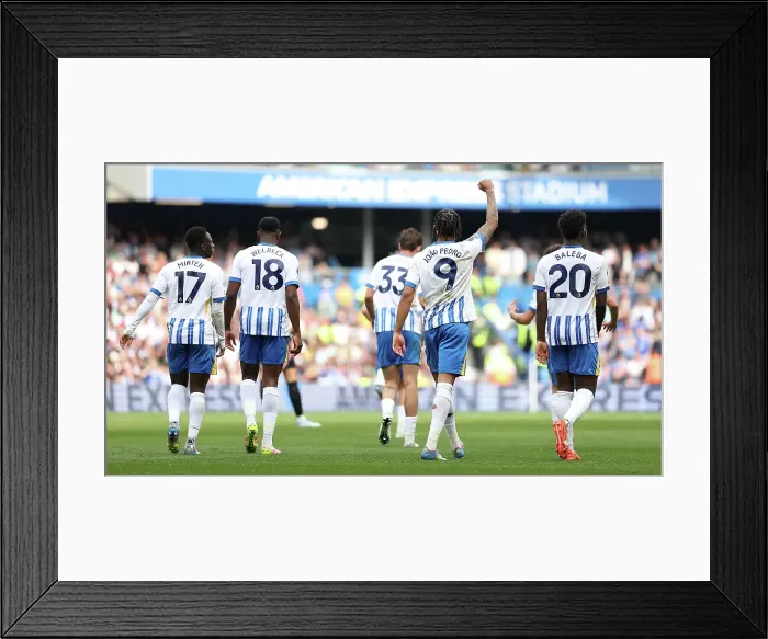 Framed Print : Brighton and Hove Albion v Leicester City Premier League 12APR25 Framed Print : Brighton and Hove Albion v Leicester City Premier League 12APR25