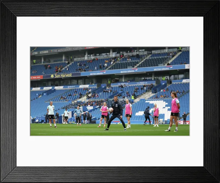 Framed Print : Open training session American Express Stadium 15APR25