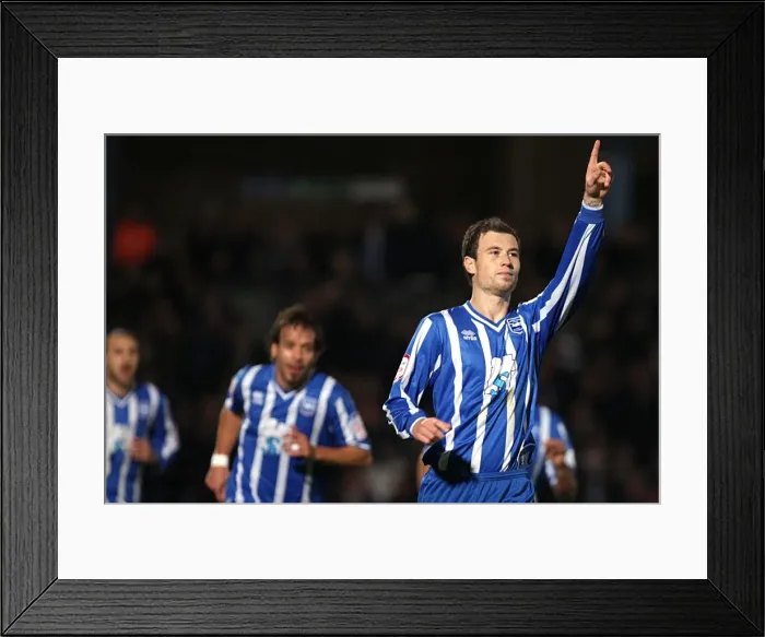 Framed Print : Brighton & Hove Albion's Star Forward: Ashley Barnes Framed Print : Brighton & Hove Albion's Star Forward: Ashley Barnes