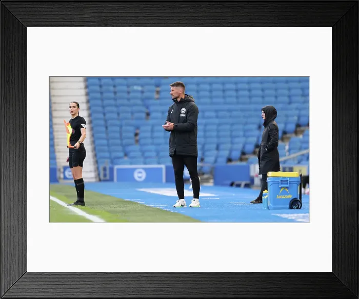 Framed Print : Brighton and Hove Albion Women v Liverpool Women Women's Super League 19APR25 Framed Print : Brighton and Hove Albion Women v Liverpool Women Women's Super League 19APR25