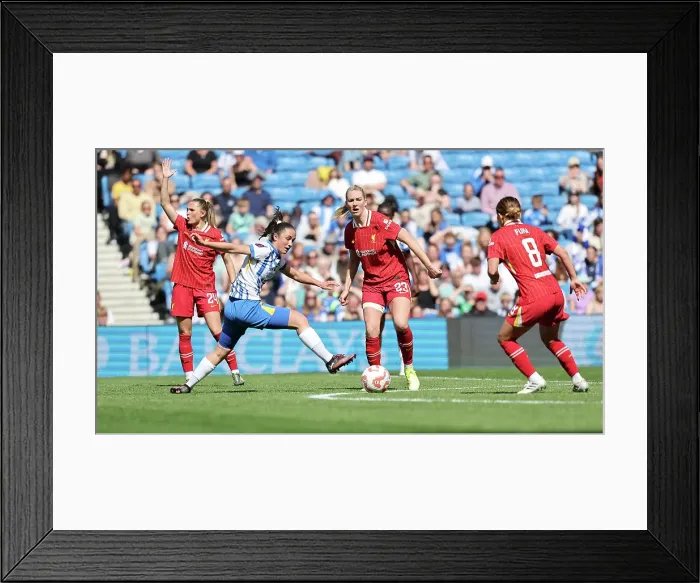Framed Print : Brighton and Hove Albion Women v Liverpool Women Women's Super League 19APR25