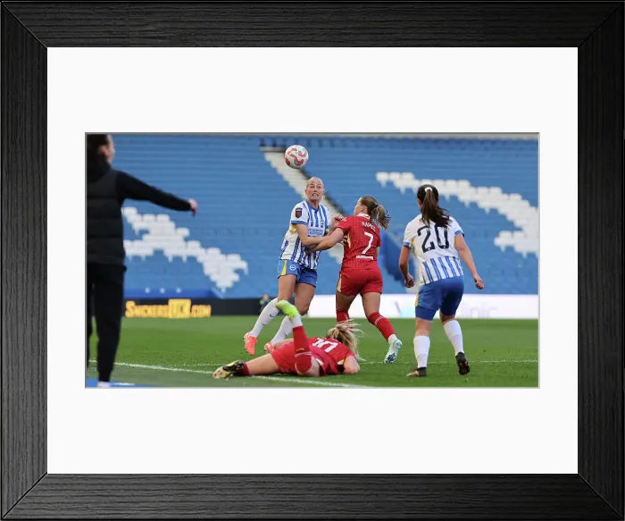 Framed Print : Brighton and Hove Albion Women v Liverpool Women Women's Super League 19APR25