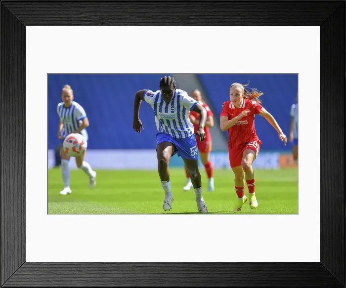 Framed Print : Brighton and Hove Albion Women v Liverpool Women Women's Super League 19APR25