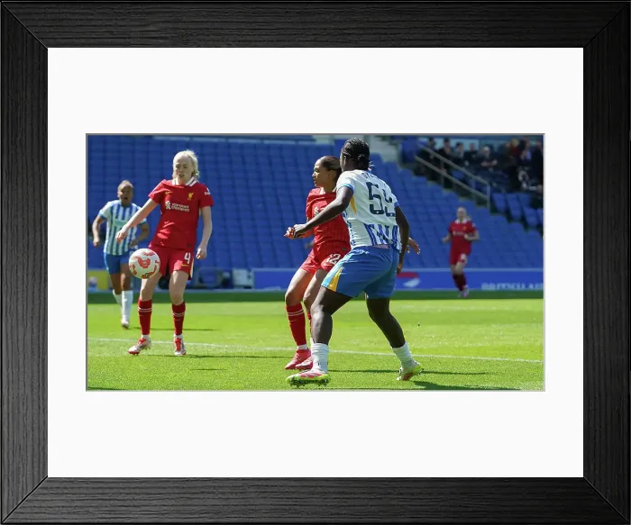 Framed Print : Brighton and Hove Albion Women v Liverpool Women Women's Super League 19APR25 Framed Print : Brighton and Hove Albion Women v Liverpool Women Women's Super League 19APR25